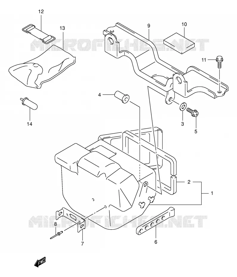 BOITE - TROUSSE A OUTILS Suzuki QUAD 400 EIGER 2004  LT-A400K4(P3/P28)