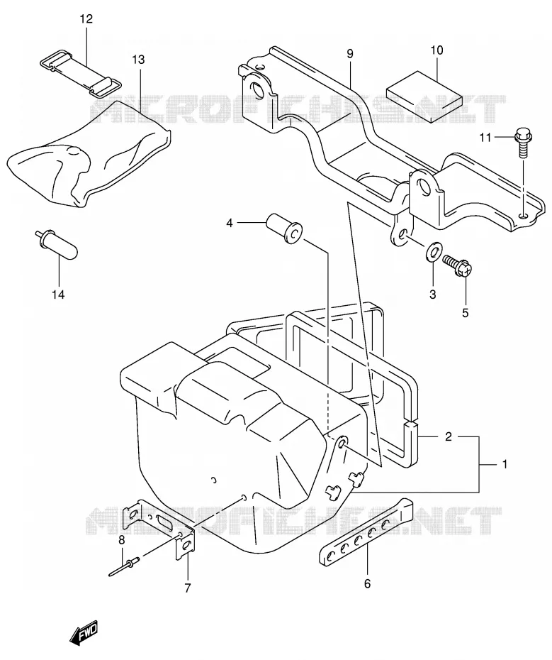 BOITE - TROUSSE A OUTILS Suzuki QUAD 400 EIGER 2004  LT-F400K4(P24)
