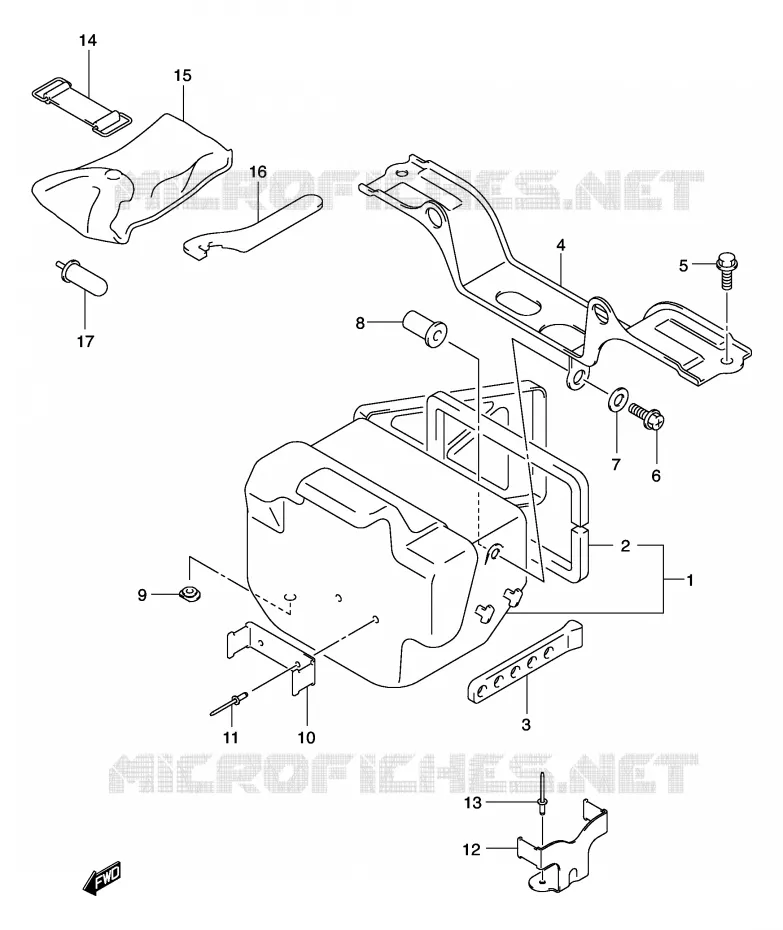 BOITE - TROUSSE A OUTILS Suzuki QUAD 500 VINSON 2003  LT-F500FK3(E3/E28)