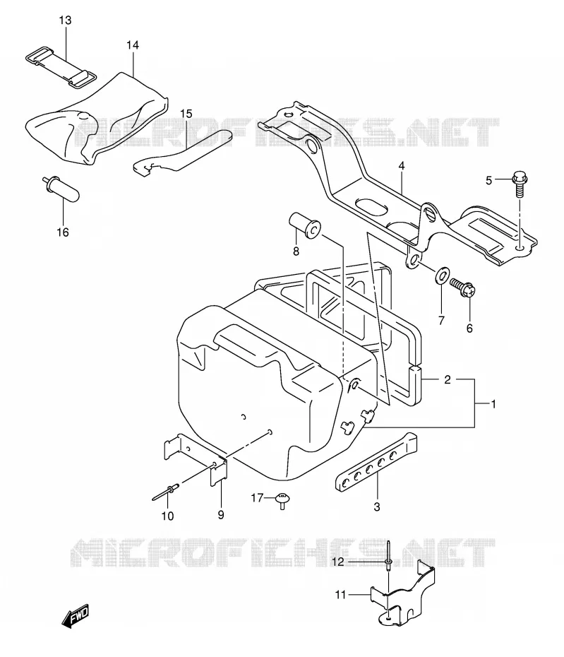 BOITE - TROUSSE A OUTILS Suzuki QUAD 500 VINSON 2006  LT-F500FK6(P24)