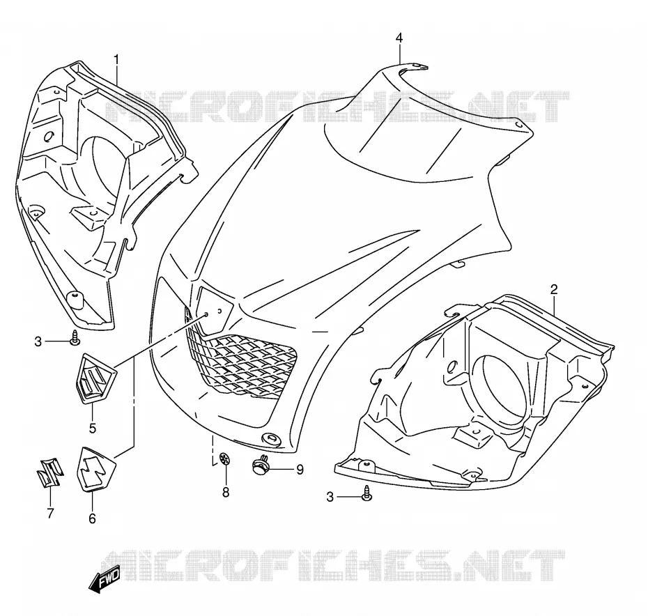 BOL DE PHARE Suzuki QUAD 250 OZARK 2004  LT-F250K4(E17)