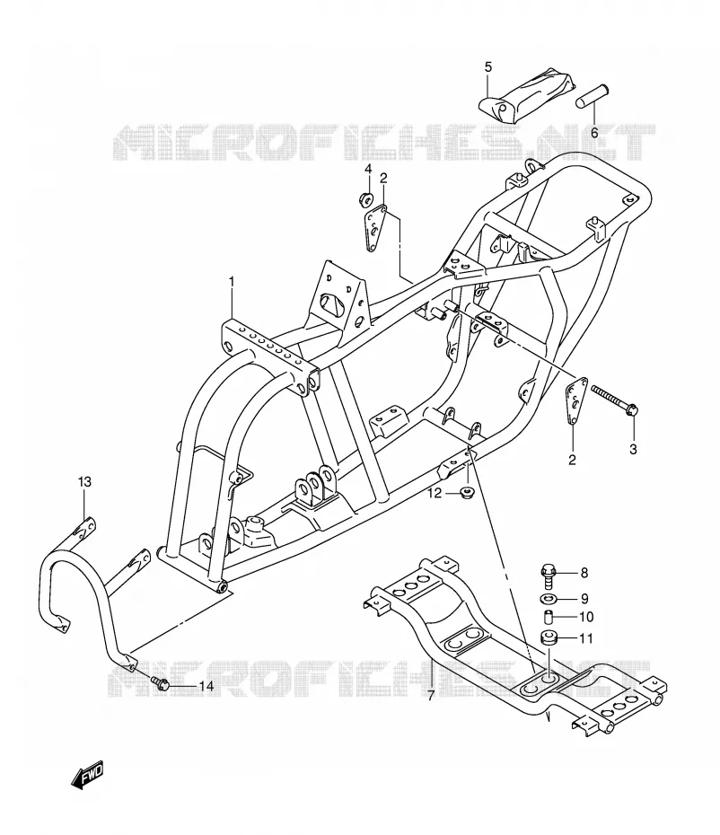 CADRE Suzuki QUAD 50 MINIQUAD-SPORT 2004  LT-A50K4(P2)