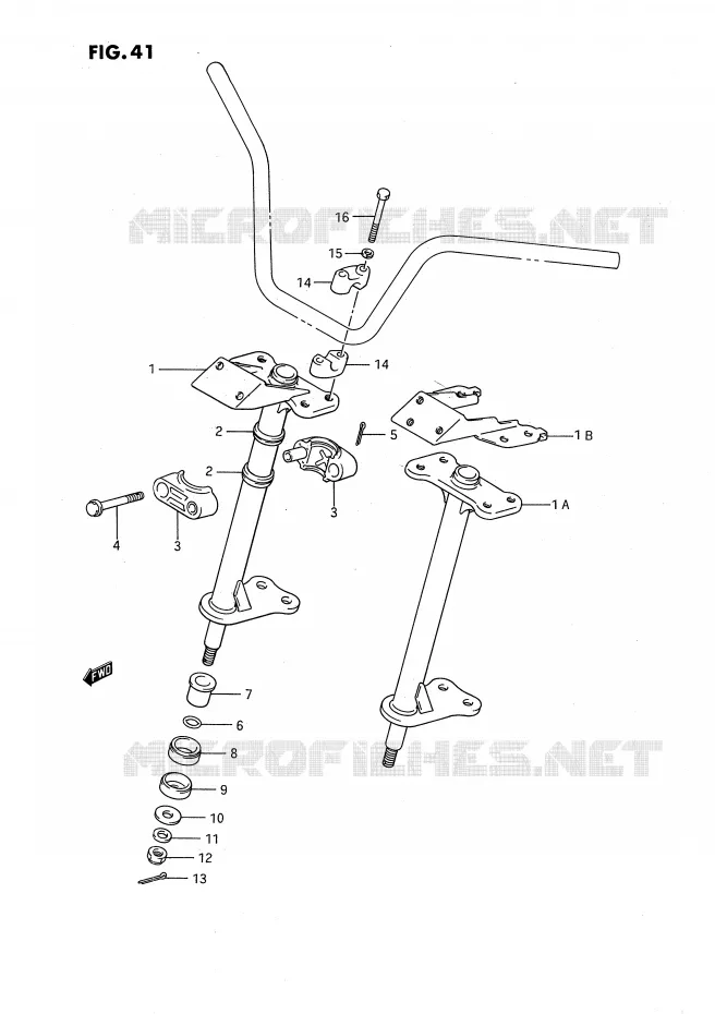 COLONNE DE DIRECTION Suzuki QUAD 250 OZARK 1992  LT-F250N(E3)