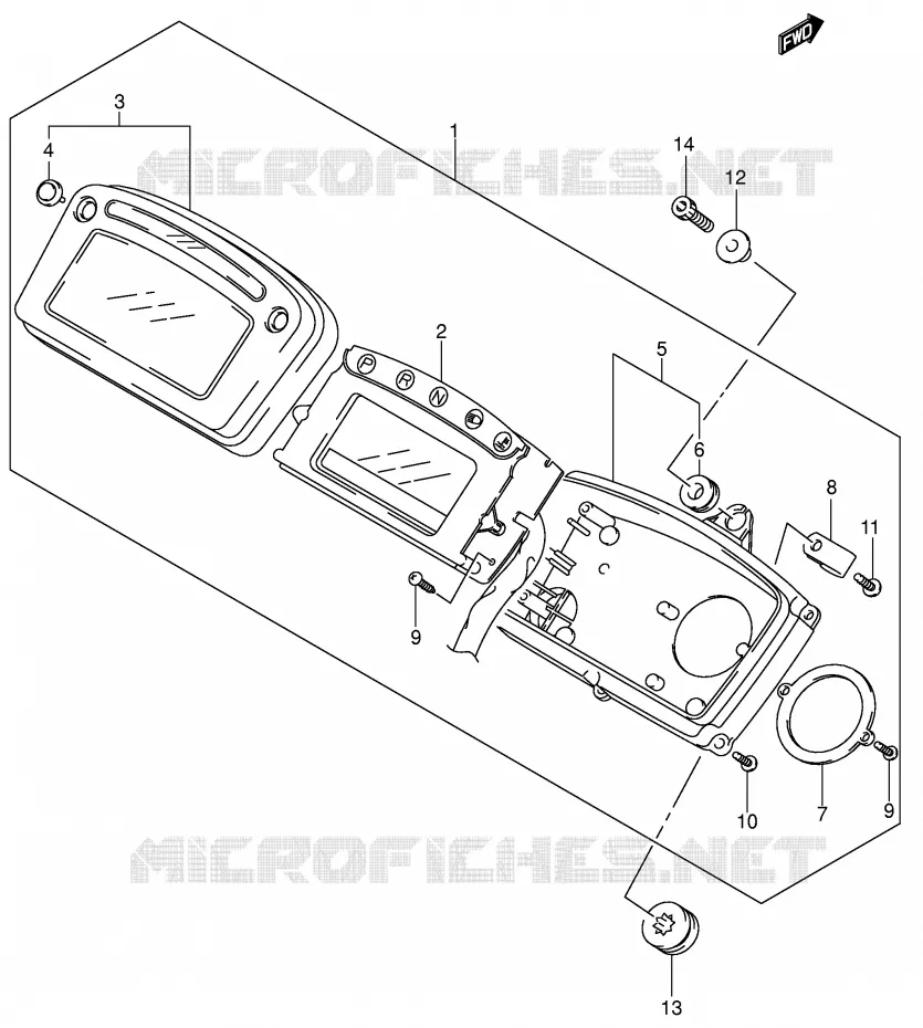 COMPTEUR (MODELE K4/K5) Suzuki QUAD 500 KINGQUAD 2004  LT-A500FK4(P28/P33)