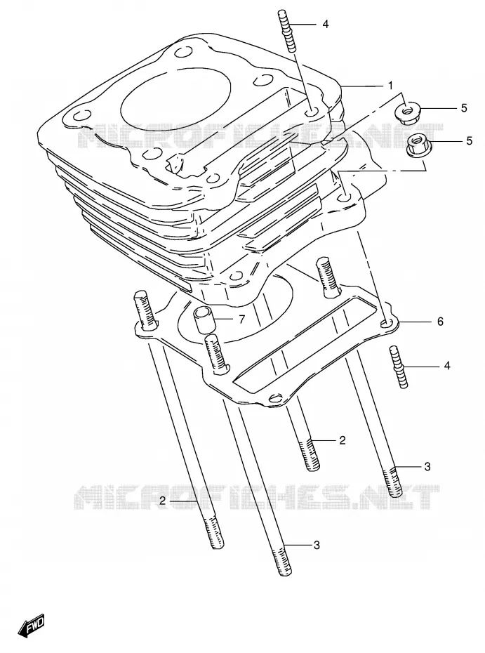 CYLINDRE Suzuki QUAD 160 OZARK 2004  LT-F160K4(P24)