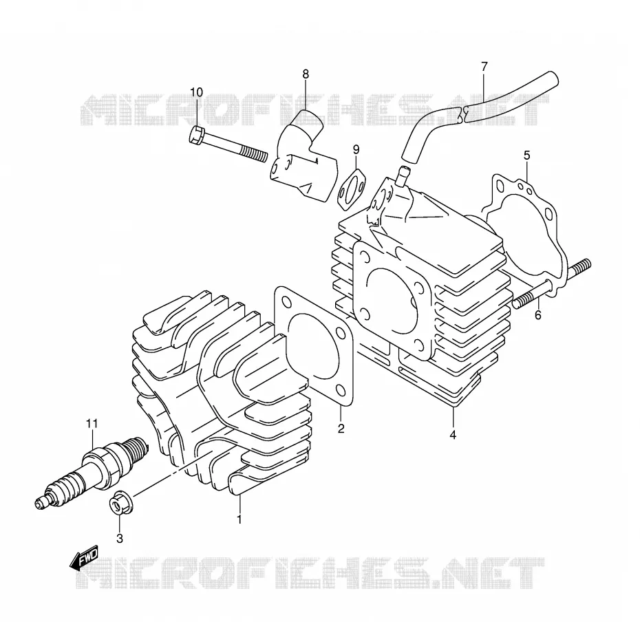 CYLINDRE Suzuki QUAD 50 MINIQUAD-SPORT 2005  LT-A50K5(P2)
