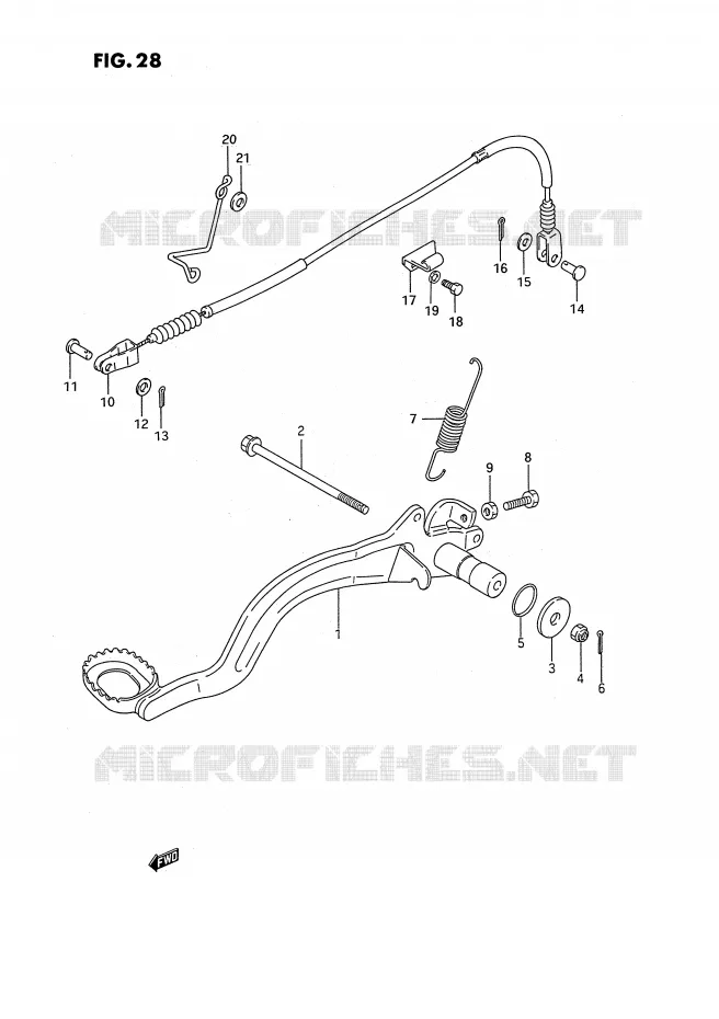 FREIN ARRIERE Suzuki QUAD 250 OZARK 1993  LT-F250P(E2)