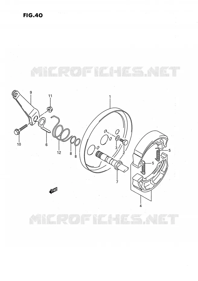 FREIN AVANT Suzuki QUAD 160 OZARK 1993  LT-F160P(P28)