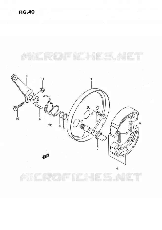 FREIN AVANT Suzuki QUAD 160 OZARK 1993  LT-F160P(P3)
