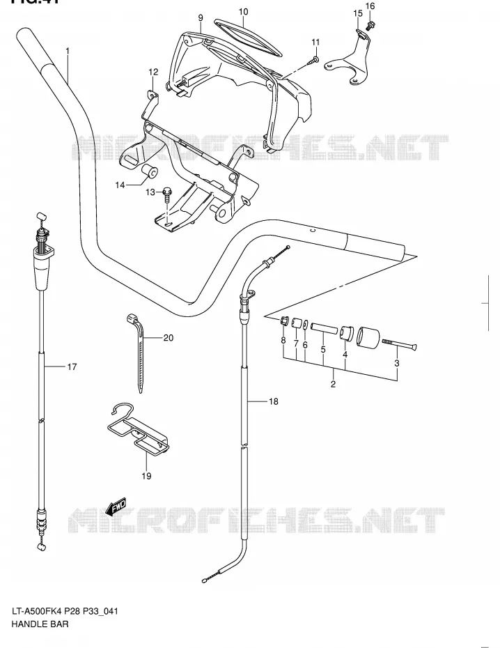 GUIDON Suzuki QUAD 500 VINSON 2007  LT-A500FK7(P28/P33)