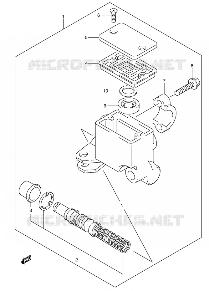 MAITRE CYLINDRE AVANT Suzuki QUAD 400 EIGER 2005  LT-F400K5(P3/P28)