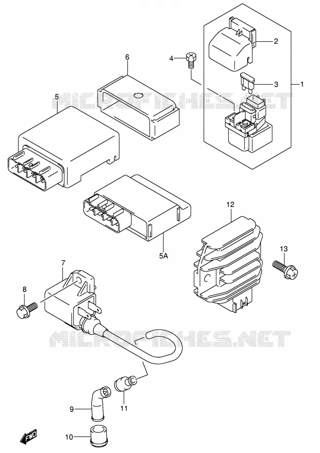 PARTIE ELECTRIQUE Suzuki QUAD 400 EIGER 2004  LT-A400FK4(P24)