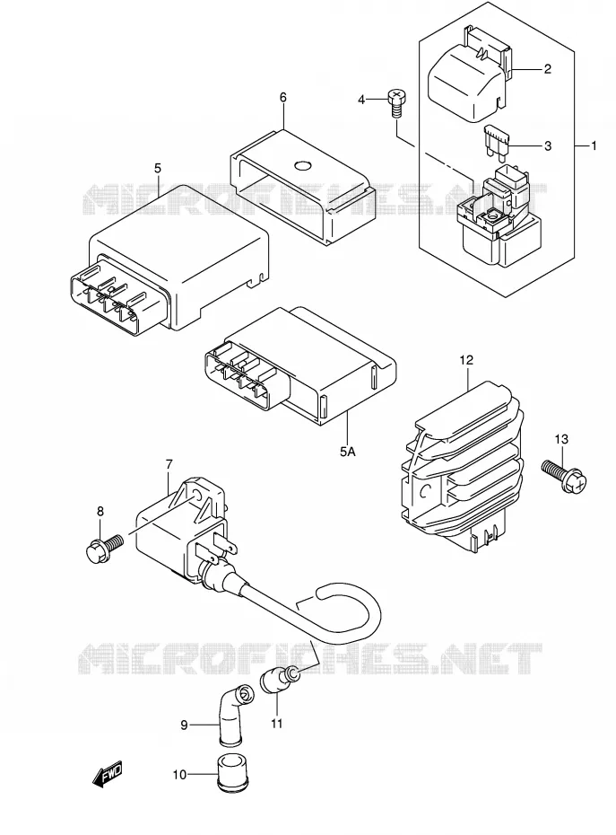 PARTIE ELECTRIQUE Suzuki QUAD 400 EIGER 2007  LT-F400K7(P3/P28)