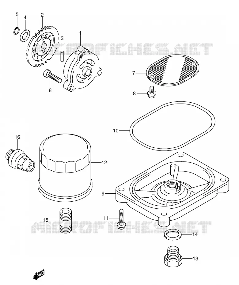 POMPE A HUILE Suzuki QUAD 500 VINSON 2007  LT-A500FK7(P24)