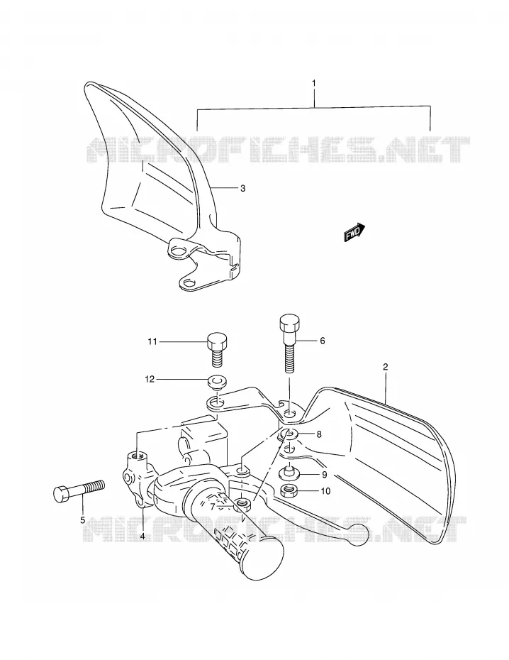 PROTEGES MAINS (OPTIONNEL) Suzuki QUAD 300 KINGQUAD 2001  LT-F300FK1(E24)