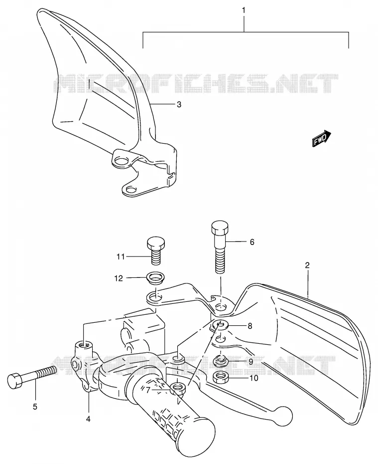 PROTEGES MAINS (OPTIONNEL) Suzuki QUAD 500 QUADMASTER 1998  LT-F500FW(E3/E28)