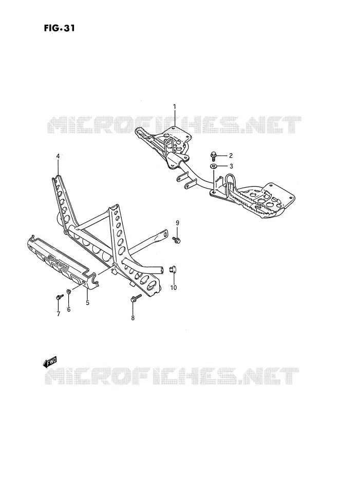 REPOSE PIED Suzuki QUAD 250 KINGQUAD 1991  LT-F4WDM(E2)