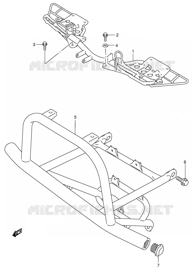 REPOSE PIED Suzuki QUAD 300 KINGQUAD 2000  LT-F300Y(E24)