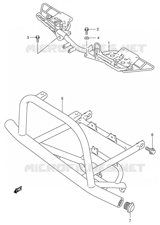 REPOSE PIED Suzuki QUAD 300 KINGQUAD 2001  LT-F300FK1(E24)
