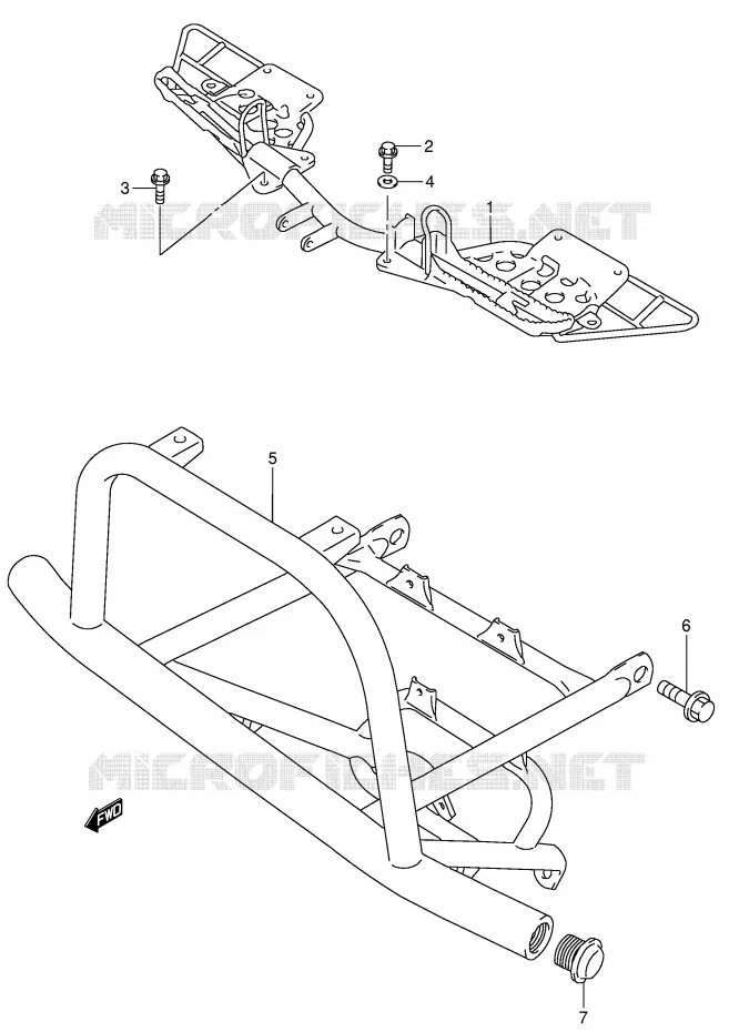 REPOSE PIED Suzuki QUAD 300 KINGQUAD 2002  LT-F300FK2(E3/E28)