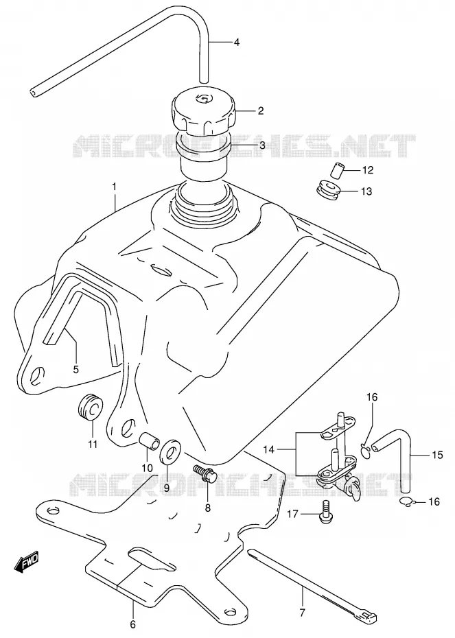 RESERVOIR D'ESSENCE Suzuki QUAD 160 OZARK 2007  LT-F160K7(P24)