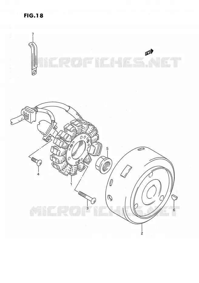 ALLUMAGE ROTOR - STATOR Suzuki QUAD 160 OZARK 1991  LT-F160M(P3)