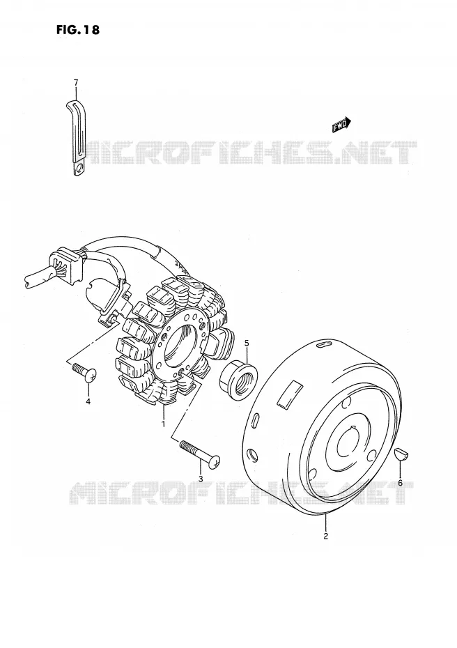 ALLUMAGE ROTOR - STATOR Suzuki QUAD 160 OZARK 1994  LT-F160R(P2)