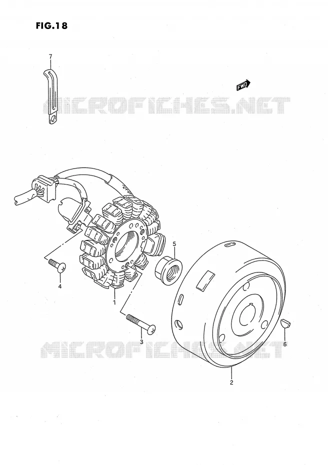 ALLUMAGE ROTOR - STATOR Suzuki QUAD 160 OZARK 1995  LT-F160S(P28)
