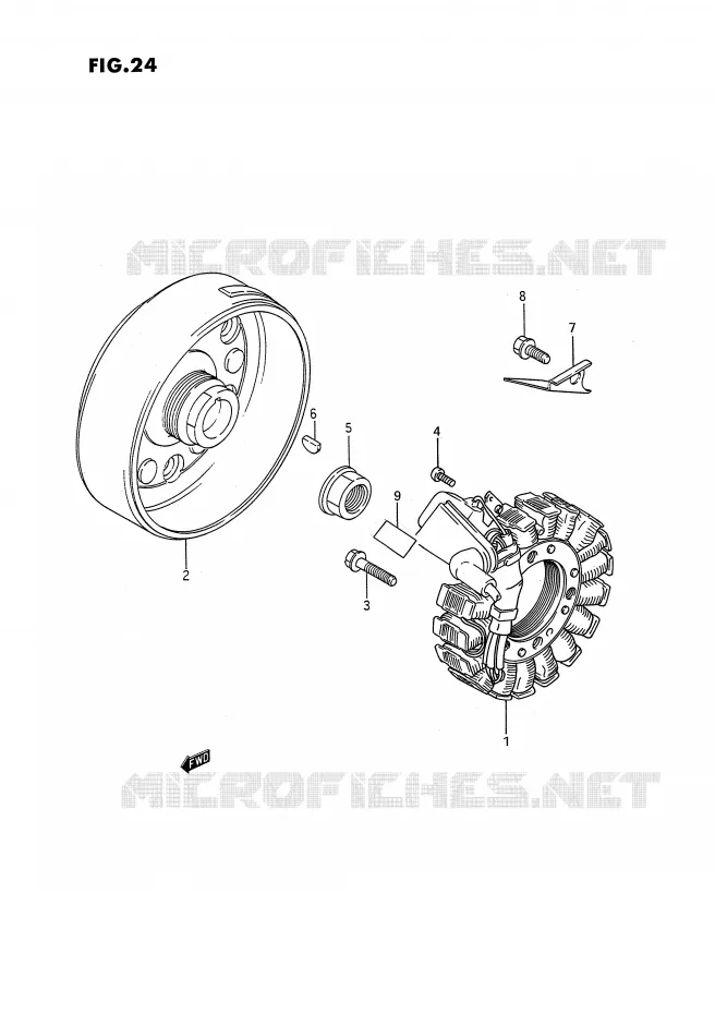 ALLUMAGE ROTOR - STATOR Suzuki QUAD 300 KINGQUAD 1992  LT-F4WDXN(E3)