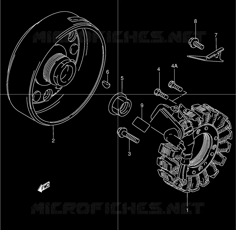 ALLUMAGE ROTOR - STATOR Suzuki QUAD 300 KINGQUAD 2002  LT-F300FK2(E24)