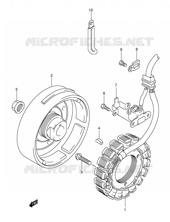 ALLUMAGE ROTOR - STATOR Suzuki QUAD 400 EIGER 2002  LT-A400K2(E3/E28)