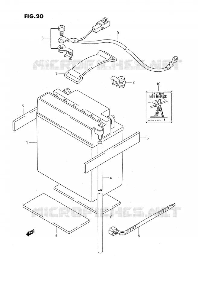 BATTERIE Suzuki QUAD 160 OZARK 1993  LT-F160P(P2)