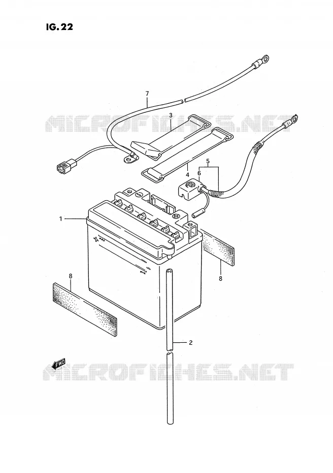 BATTERIE Suzuki QUAD 250 OZARK 1995  LT-F250S(E3)