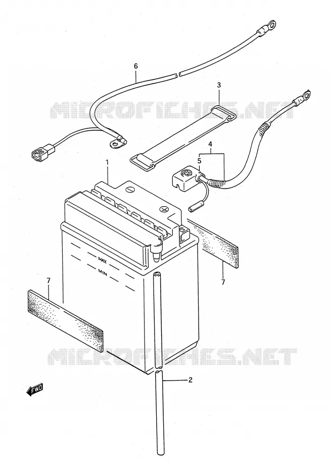 BATTERIE Suzuki QUAD 300 KINGQUAD 1993  LT-F4WDXP(E28)