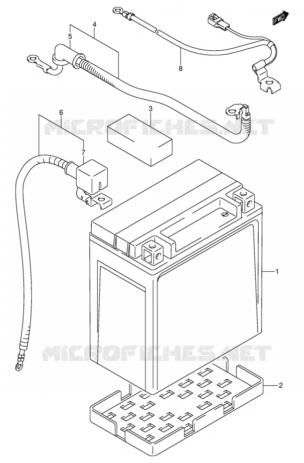 BATTERIE Suzuki QUAD 400 EIGER 2005  LT-A400K5(P3/P28)