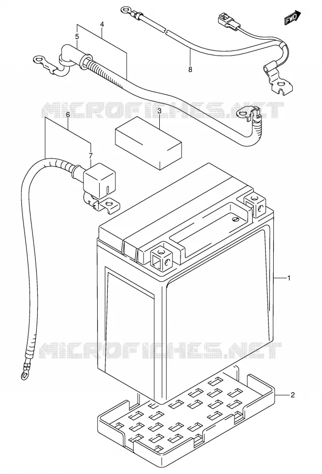 BATTERIE Suzuki QUAD 400 EIGER 2006  LT-F400K6(P24)