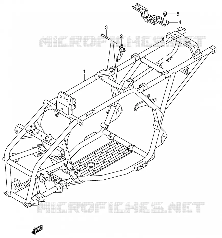 CADRE Suzuki QUAD 250 QUADSPORT 2007  LT-Z250K7(E19)