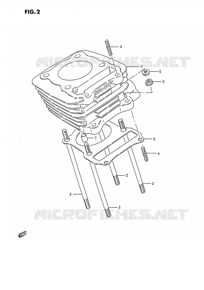 CYLINDRE Suzuki QUAD 160 OZARK 1993  LT-F160P(P2)