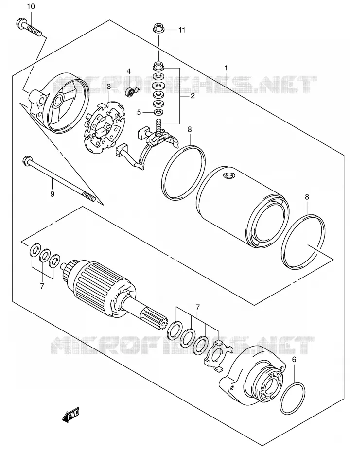 DEMARREUR Suzuki QUAD 500 VINSON 2005  LT-F500FK5(P28/P33)