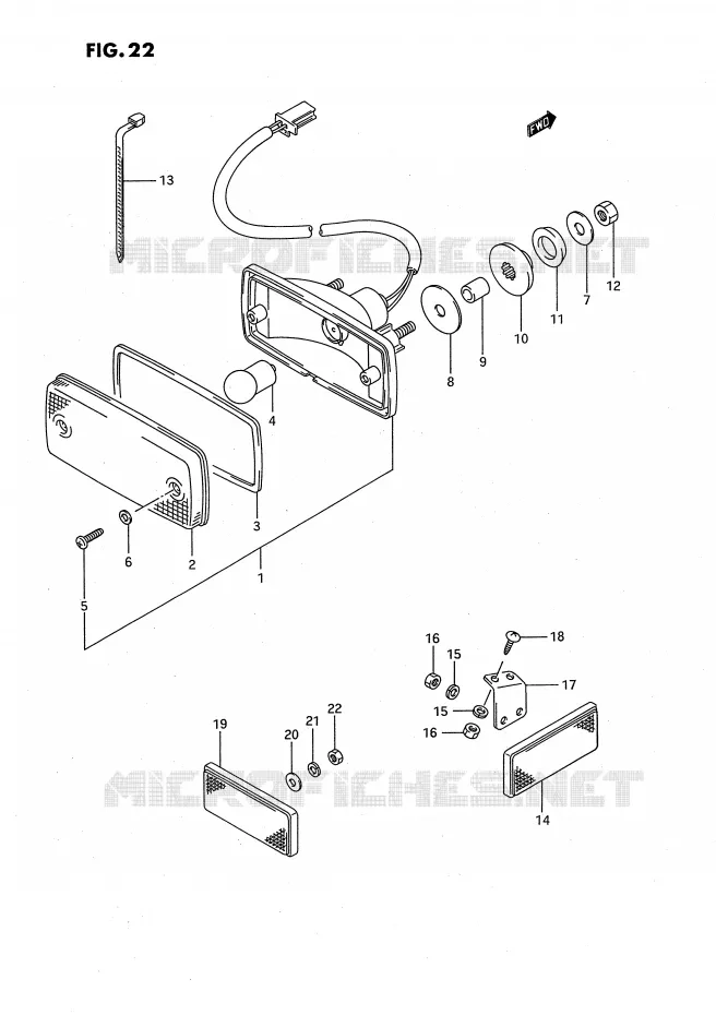 FEU ARRIERE Suzuki QUAD 160 OZARK 1990  LT-F160L(P28)