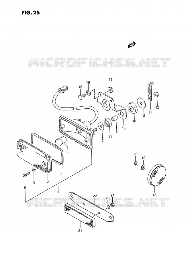 FEU ARRIERE Suzuki QUAD 250 OZARK 1990  LT-F250L(E28)
