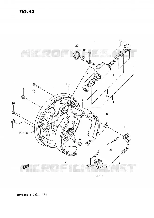 FREIN AVANT (MODELE M/N/P) Suzuki QUAD 300 KINGQUAD 1991  LT-F4WDXM(E3)
