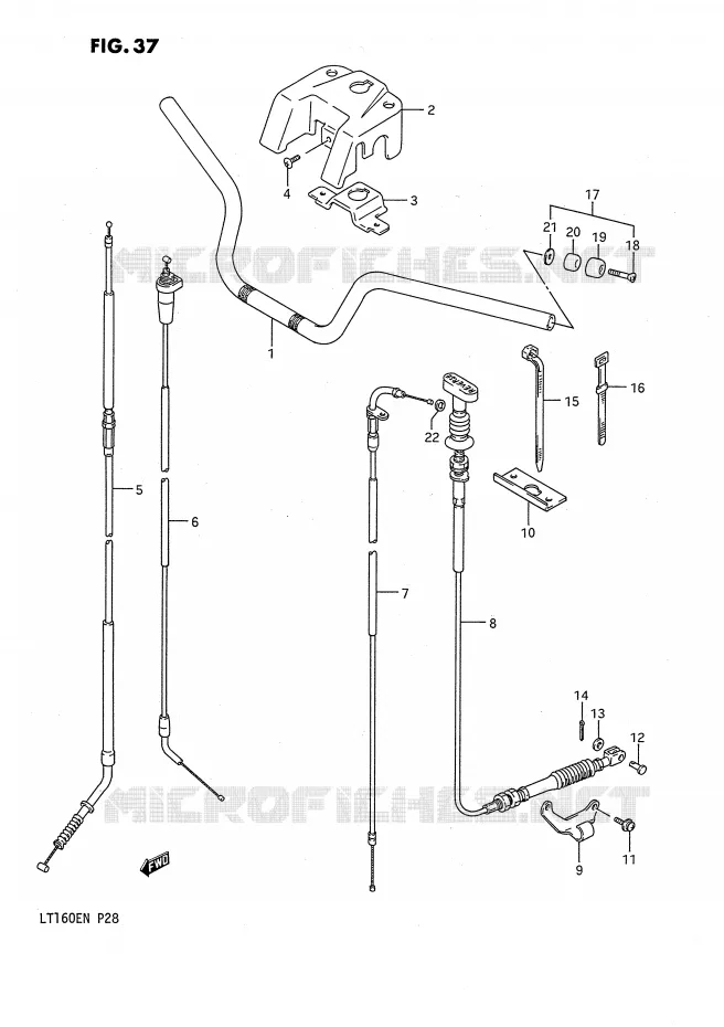 GUIDON Suzuki QUAD 160 QUADRUNNER 1989  LT160EK(P28)