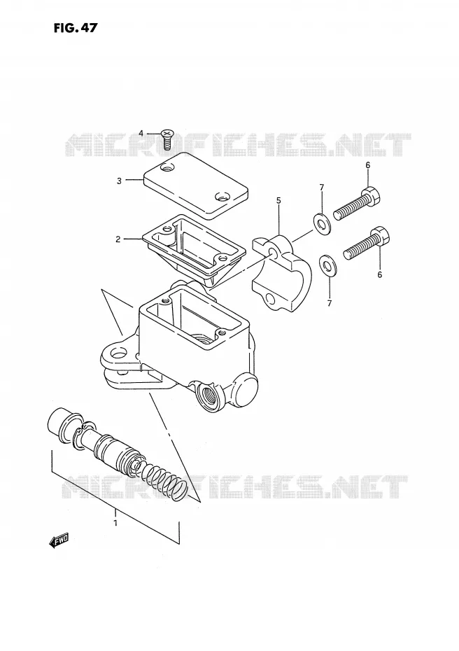 MAITRE CYLINDRE AVANT (MODELE J/K) Suzuki QUAD 250 OZARK 1994  LT-F250R(E2)