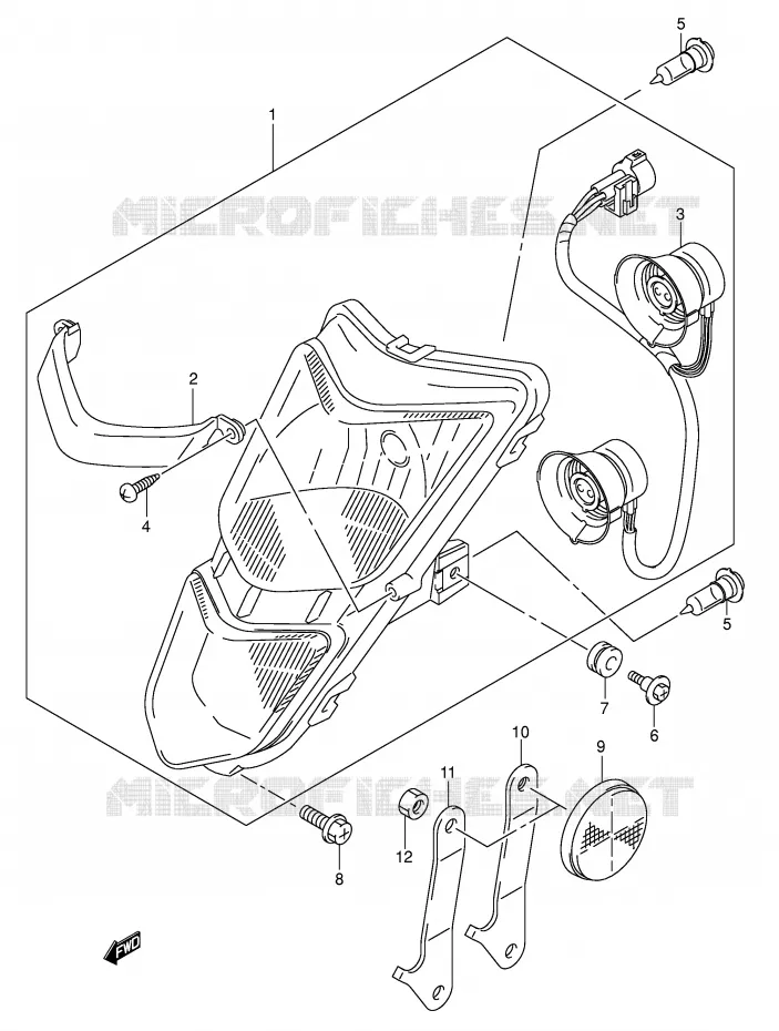 PHARE Suzuki QUAD 400 QUADSPORT 2004  LT-Z400ZK4(E3/E28)