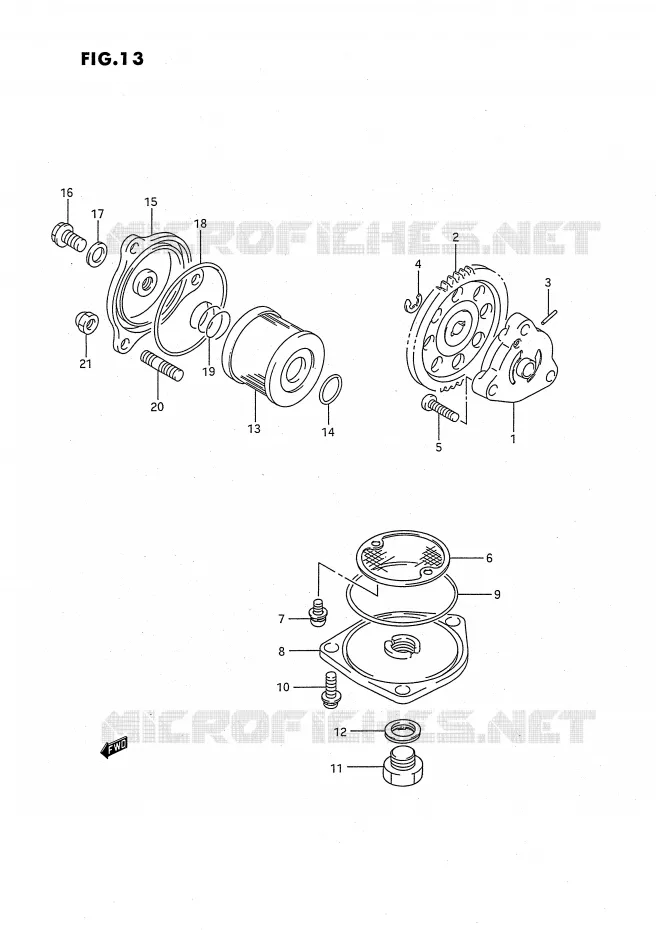 POMPE A HUILE - POMPE A ESSENCE Suzuki QUAD 160 OZARK 1994  LT-F160R(P28)