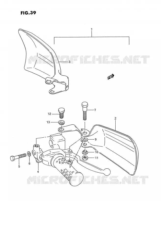PROTEGES MAINS (OPTIONNEL) Suzuki QUAD 250 OZARK 1992  LT-F250N(E2)