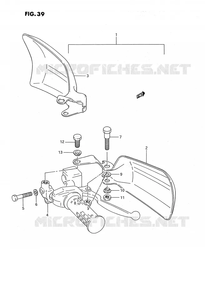 PROTEGES MAINS (OPTIONNEL) Suzuki QUAD 250 OZARK 1995  LT-F250S(E3)
