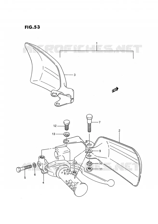 PROTEGES MAINS (OPTIONNEL) Suzuki QUAD 300 KINGQUAD 1994  LT-F4WDXR(E28)