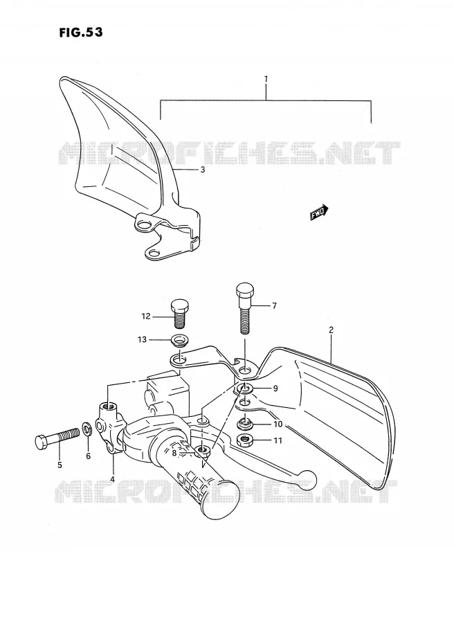 PROTEGES MAINS (OPTIONNEL) Suzuki QUAD 300 KINGQUAD 1994  LT-F4WDXR(E3)